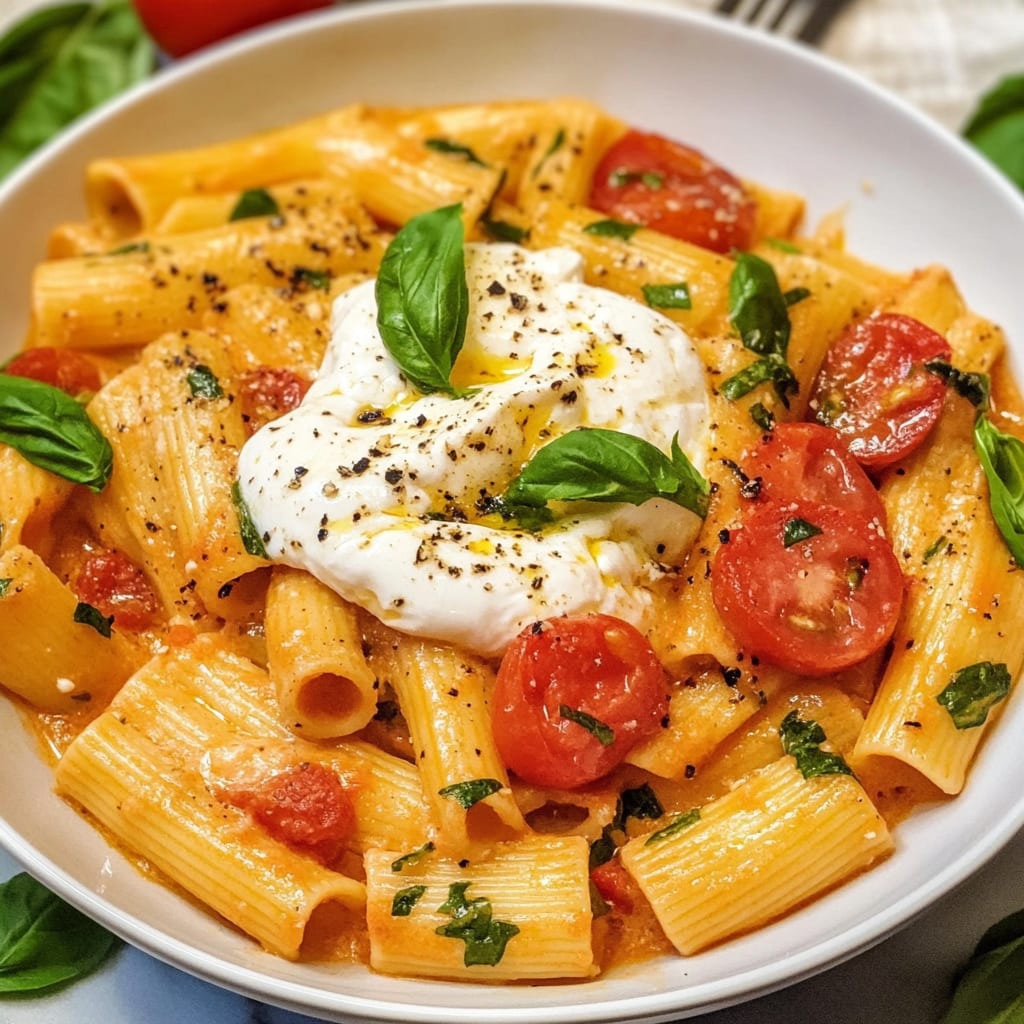 Creamy Tomato Burrata Pasta