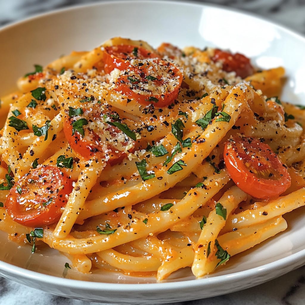 Creamy Tomato Garlic Pasta Recipe