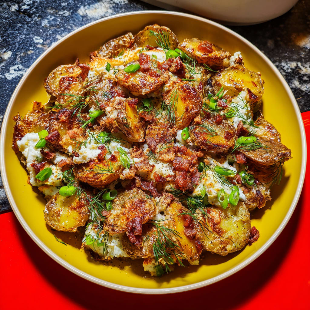 Crispy Smashed Potato Salad