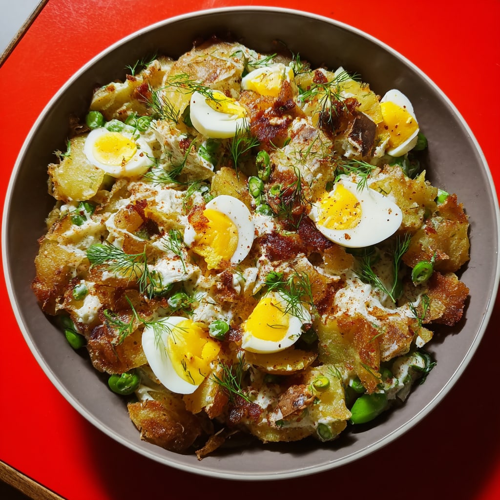 Crispy Smashed Potato Salad