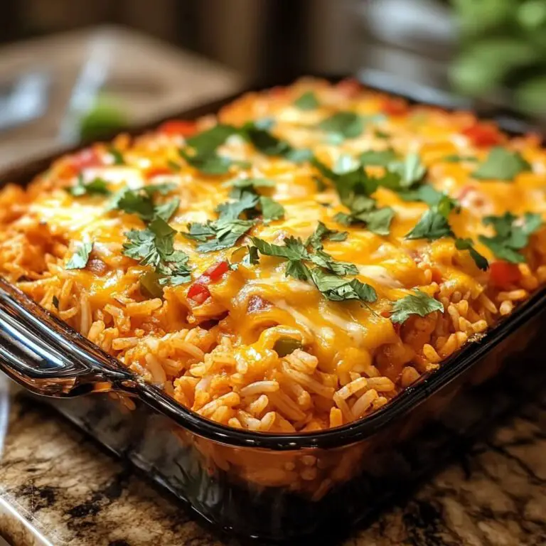 Easy Chicken Enchilada Rice Casserole