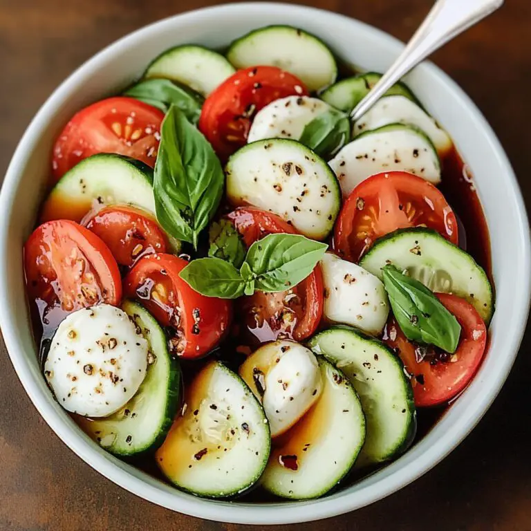 Easy Cucumber Caprese Salad