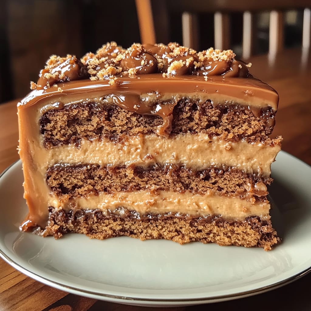 Gooey Coffee Caramel Cake