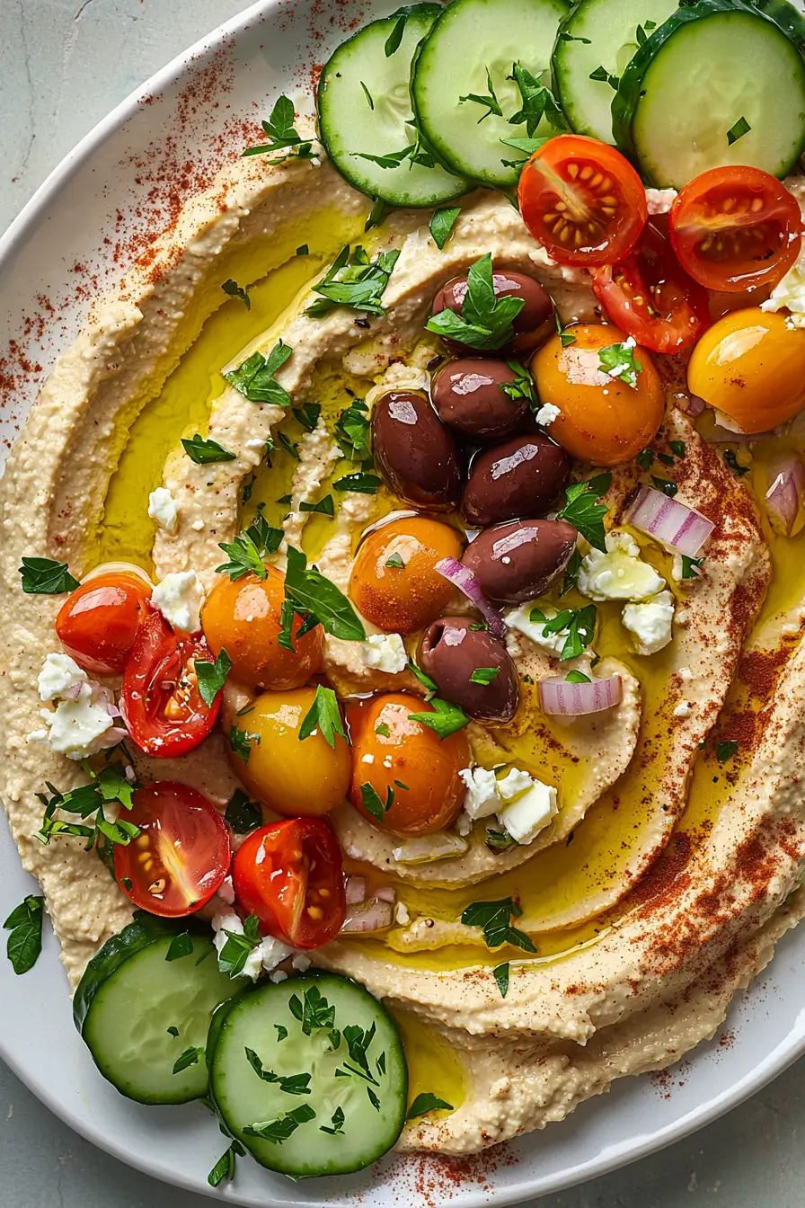 Greek Style Loaded Hummus