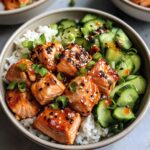 Honey Sriracha Salmon Bowls