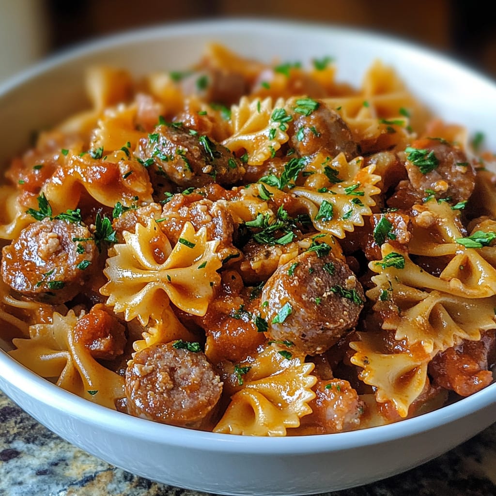 Italian Sausage With Bow Tie Pasta