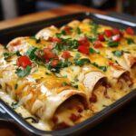 Jalapeno Popper Cheesy Chicken Enchiladas