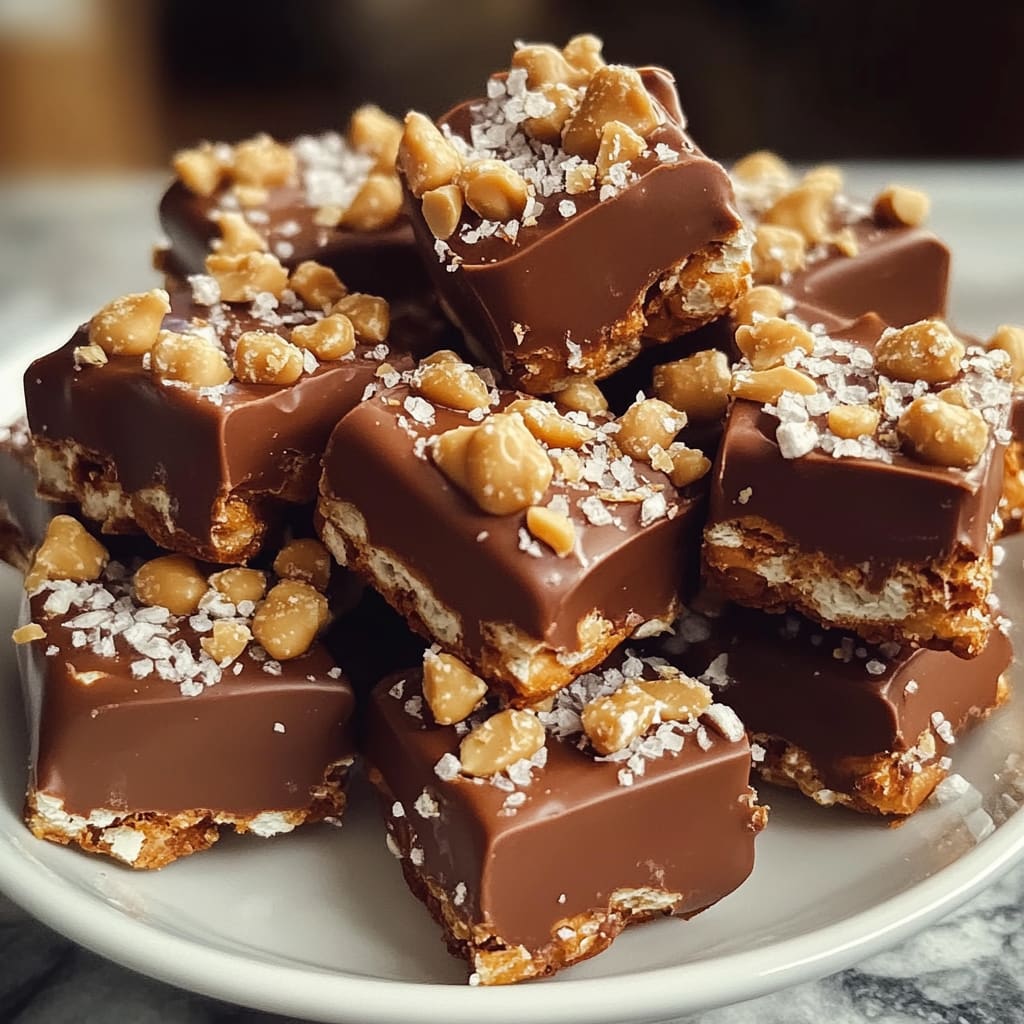No Bake Peanut Butter Pretzel Clusters