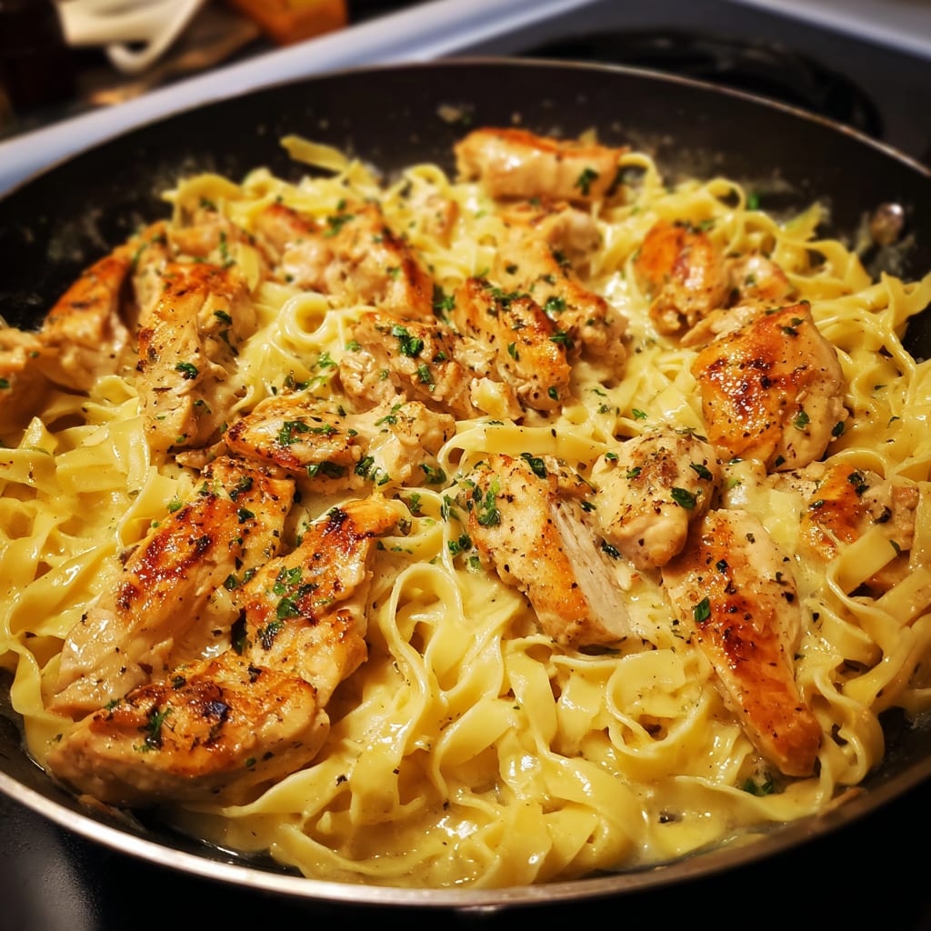 One Pan Chicken with Buttered Noodles
