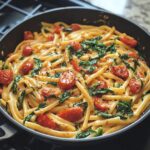 One-Pot Spinach Tomato Pasta