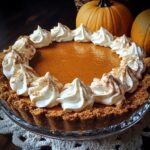 Pumpkin Cheese Pie with Gingersnap Crust