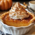 Pumpkin Pie Brûlée with Bourbon Vanilla Whipped Cream