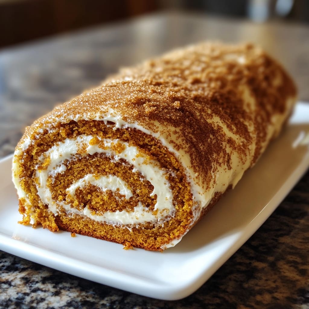 Pumpkin Spice Roll Cake