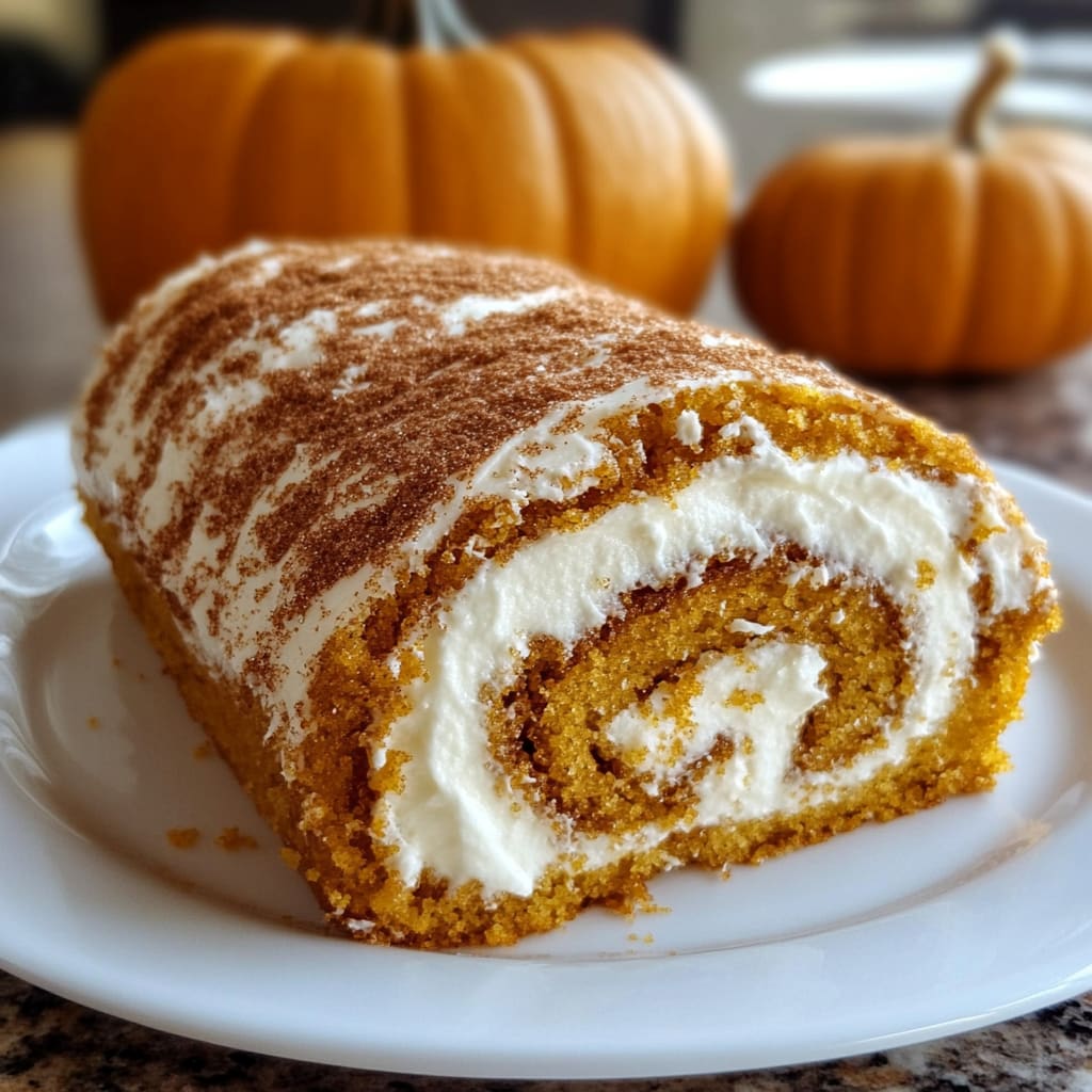 Pumpkin Spice Roll Cake
