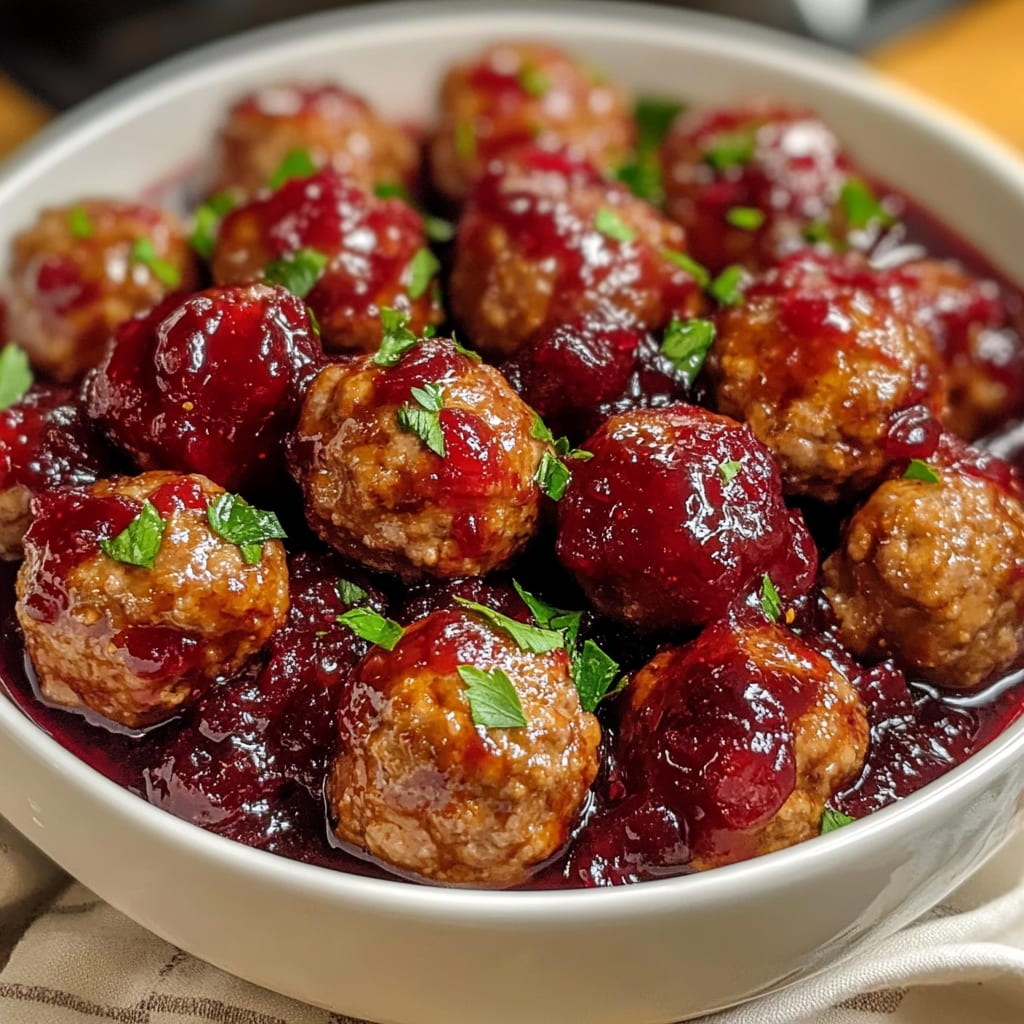 Quick Cranberry Meatballs