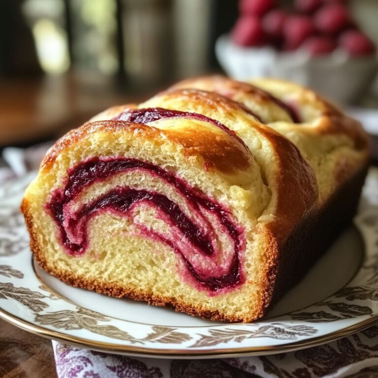 Raspberry Swirl Brioche Loaf Recipe