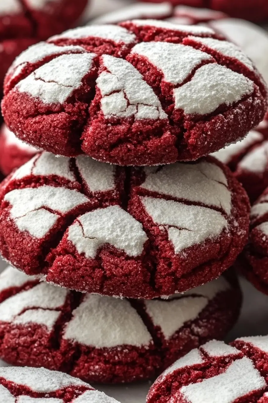 Red Velvet Crinkle Cookie