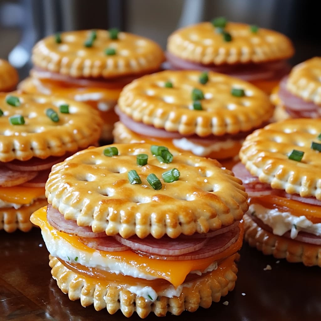 Ritz Cracker Party Sandwiches