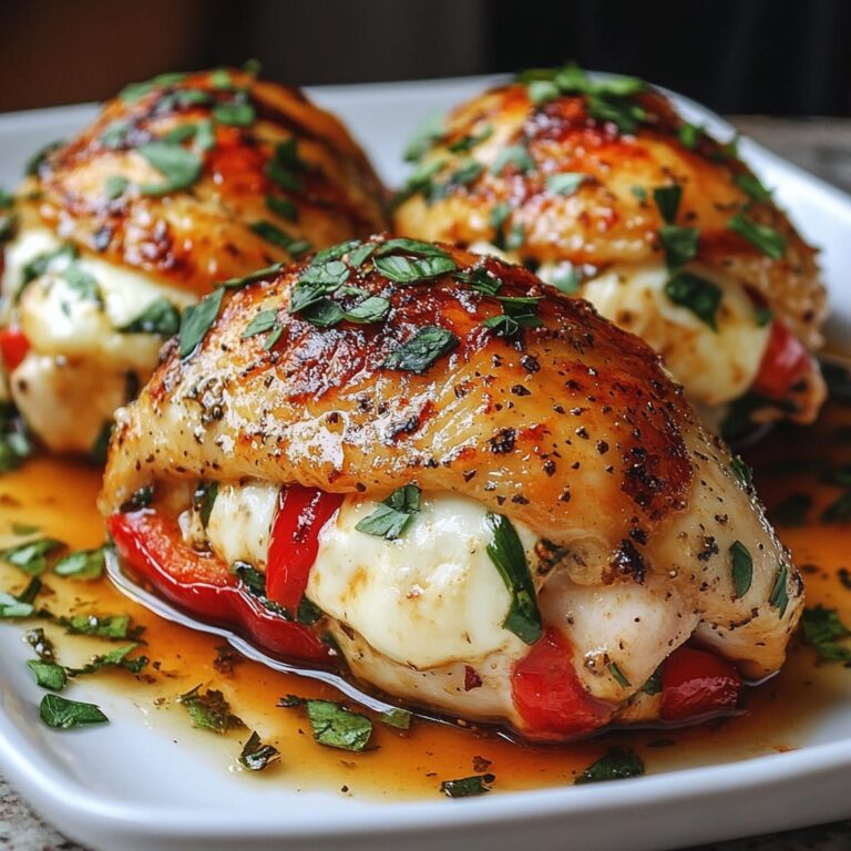 Roasted Red Pepper & Mozzarella Stuffed Chicken
