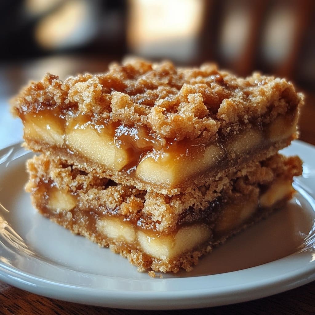 Salted Caramel Apple Crumble Bars Fall Treat