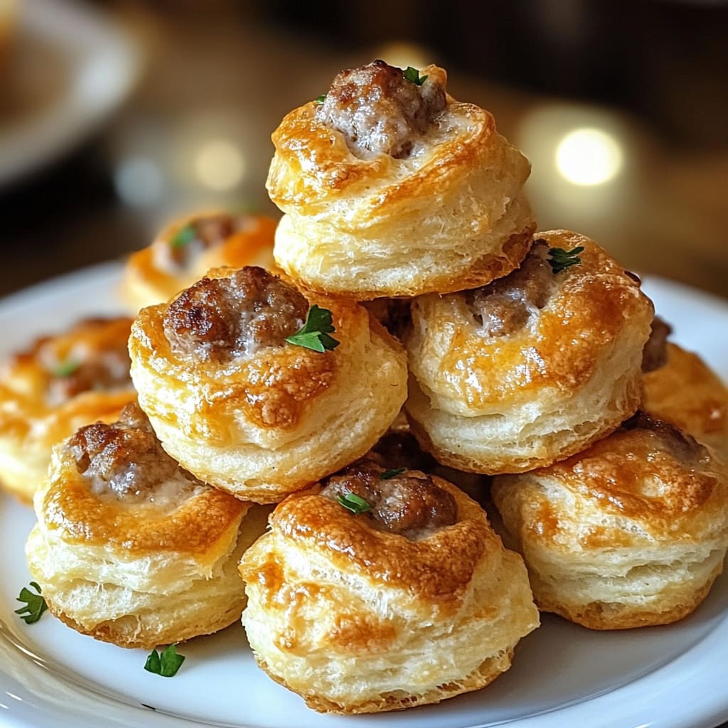 Sausage & Cream Cheese Biscuit Bites