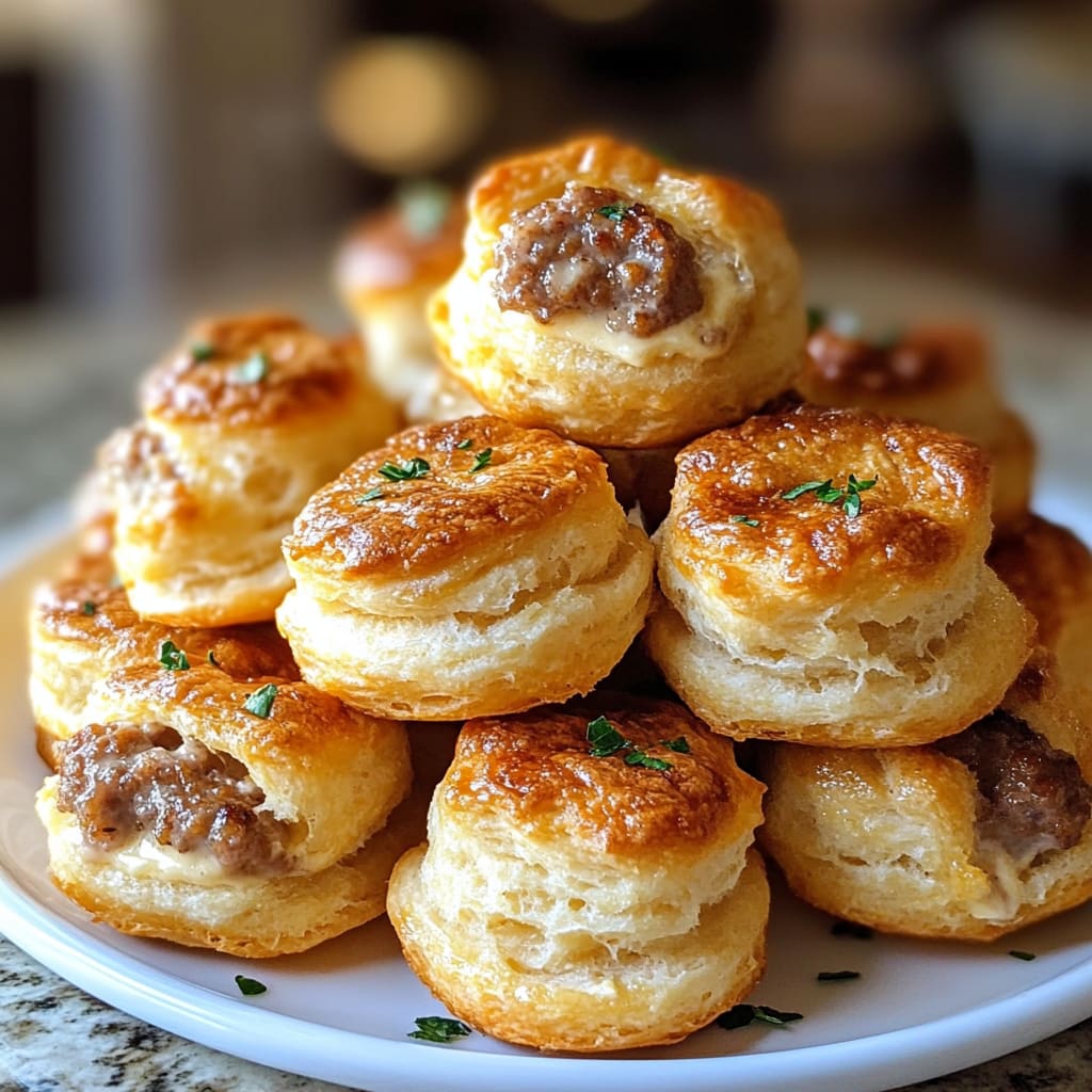 Sausage & Cream Cheese Biscuit Bites