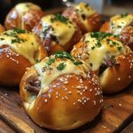 Smoked Brisket & Beer Cheese Pretzel Bombs