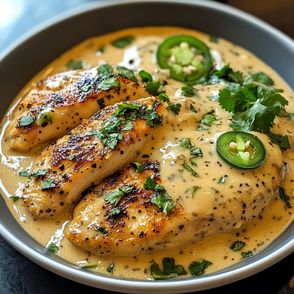 Spicy Jalapeno Chicken with Creamy Sauce