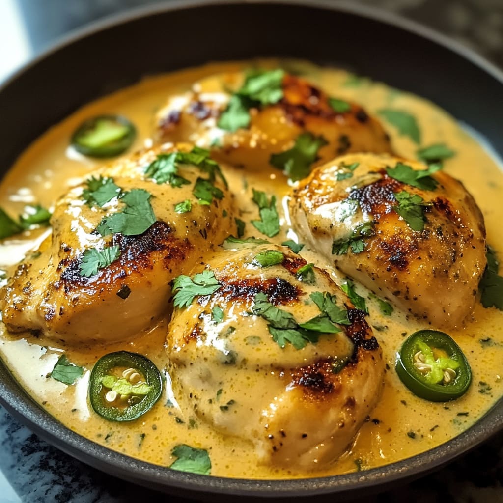 Spicy Jalapeno Chicken with Creamy Sauce
