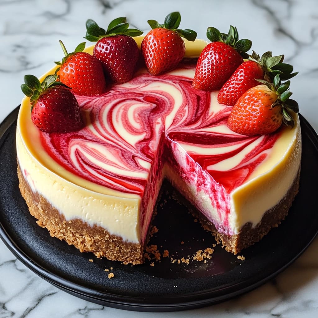 Strawberry Swirl Cheesecake Recipe