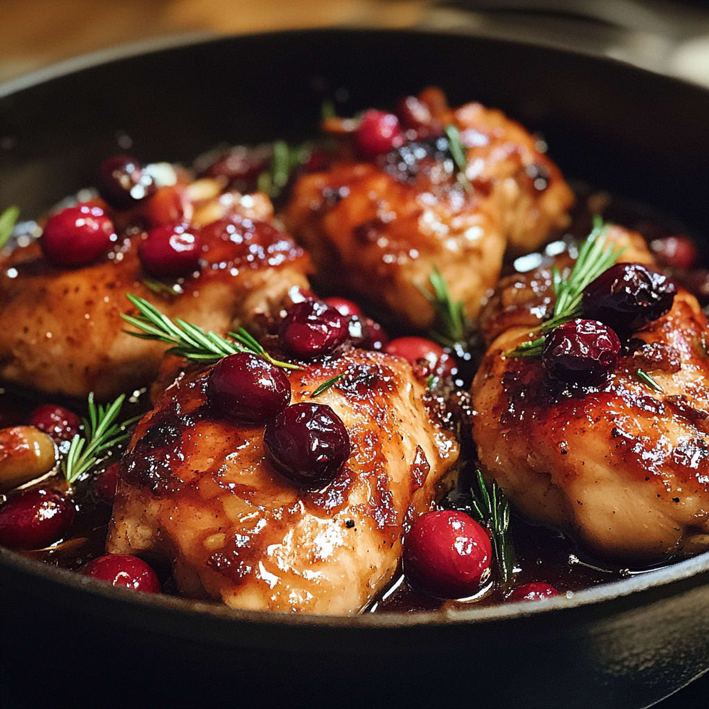 Sweet and Savory Cranberry Glazed Chicken