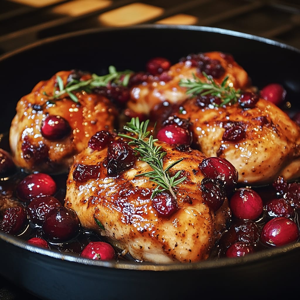 Sweet and Savory Cranberry Glazed Chicken