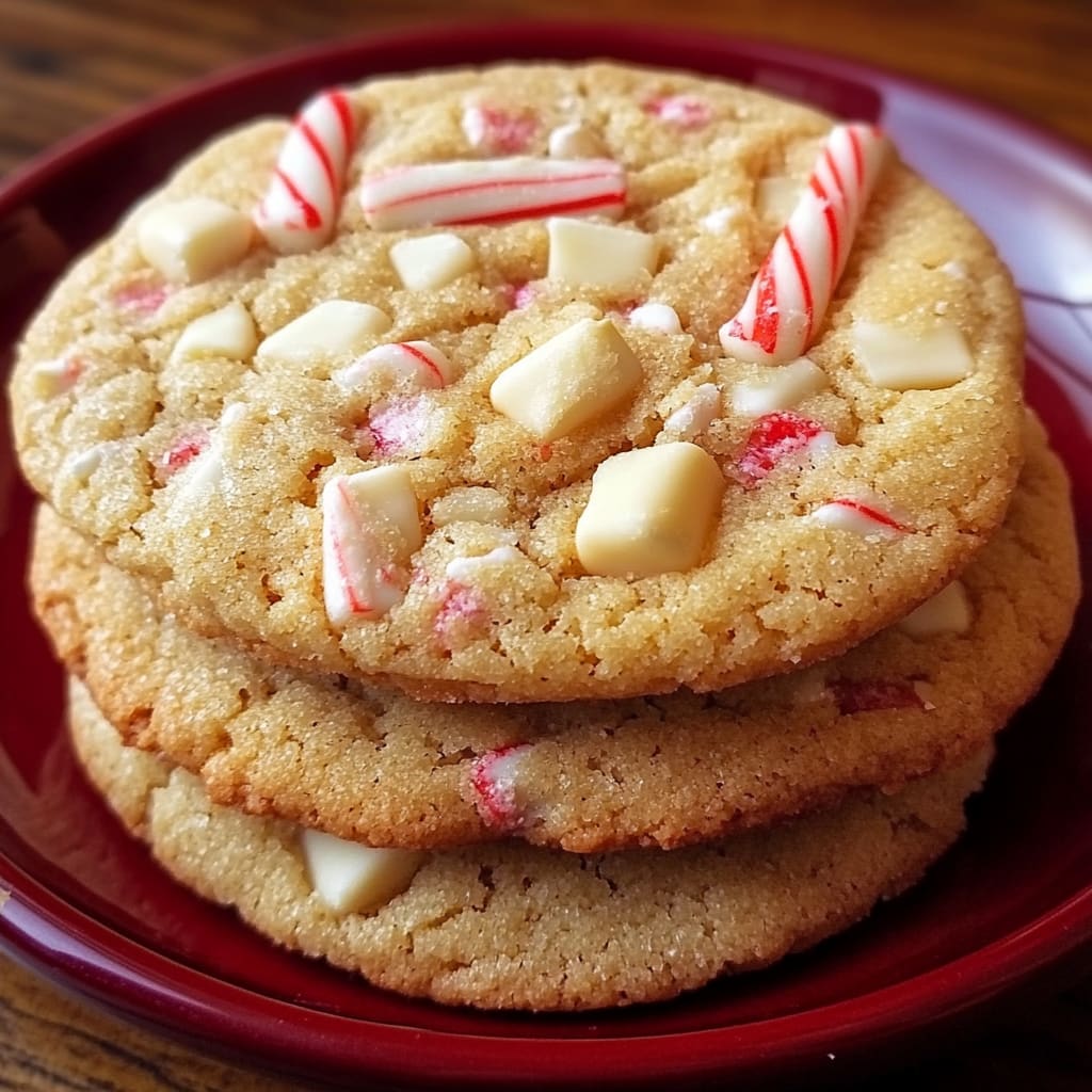 White Chocolate Candy Cane Cookies