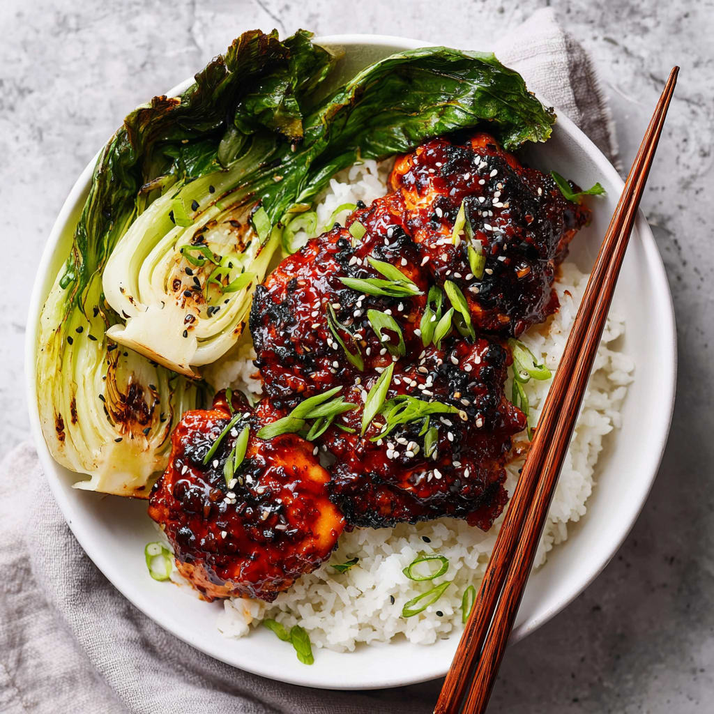 Air Fryer Asian-Glazed Boneless Chicken Thighs