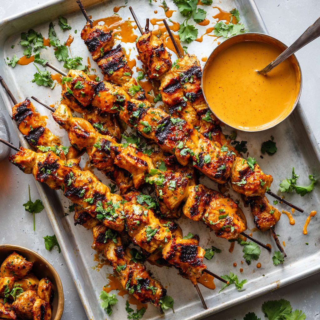 Bang Bang Chicken Skewers