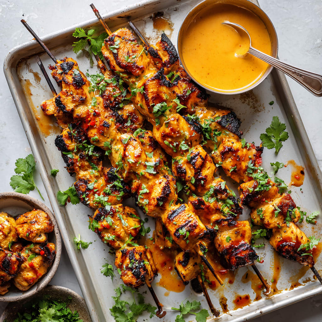 Bang Bang Chicken Skewers