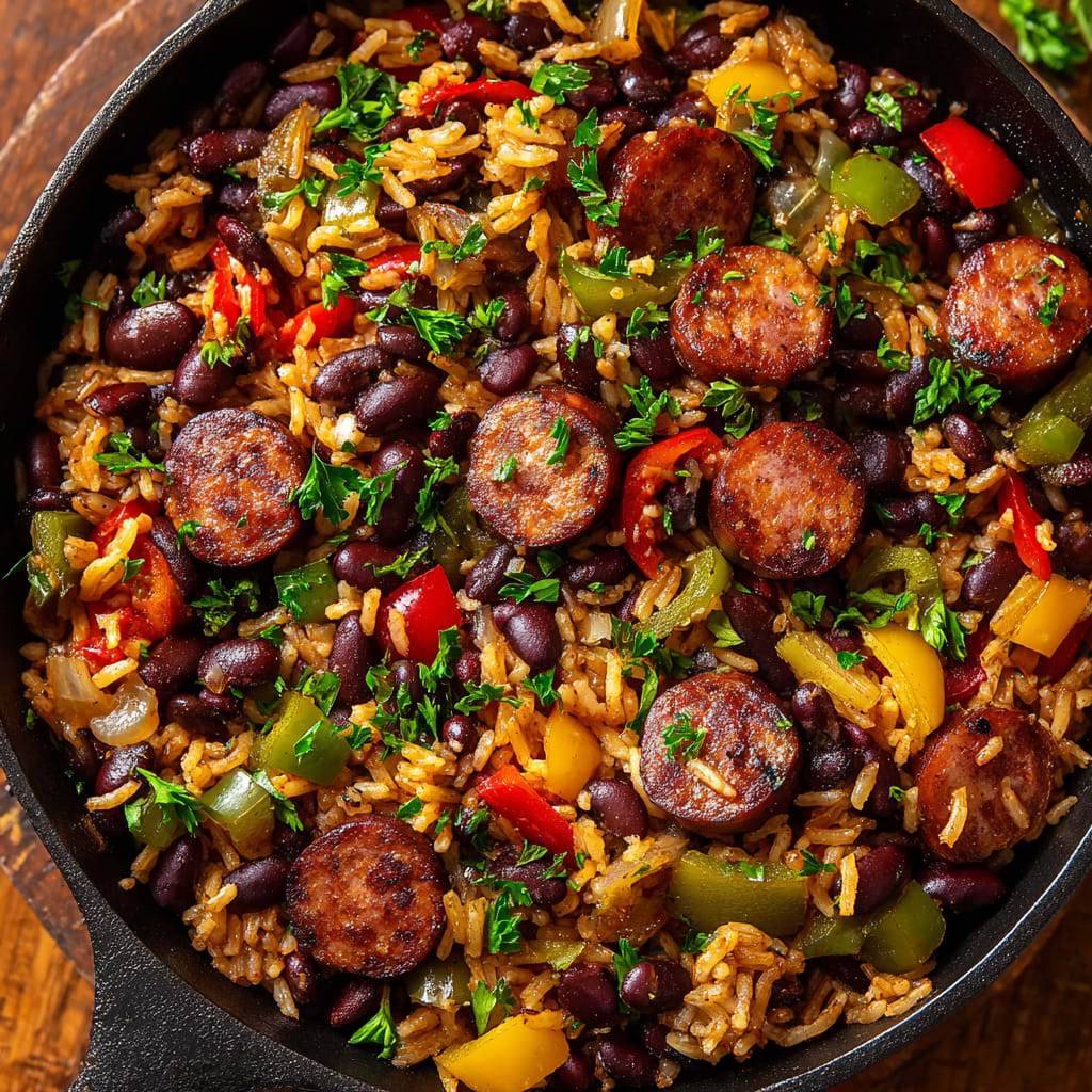 Black Beans and Rice with Sausage