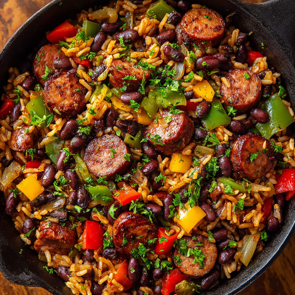 Black Beans and Rice with Sausage