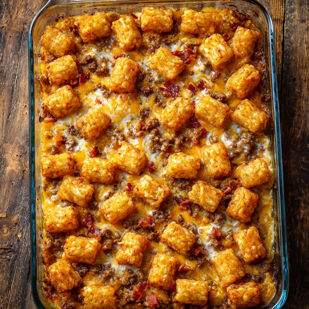 Cheeseburger Tater Tot Casserole