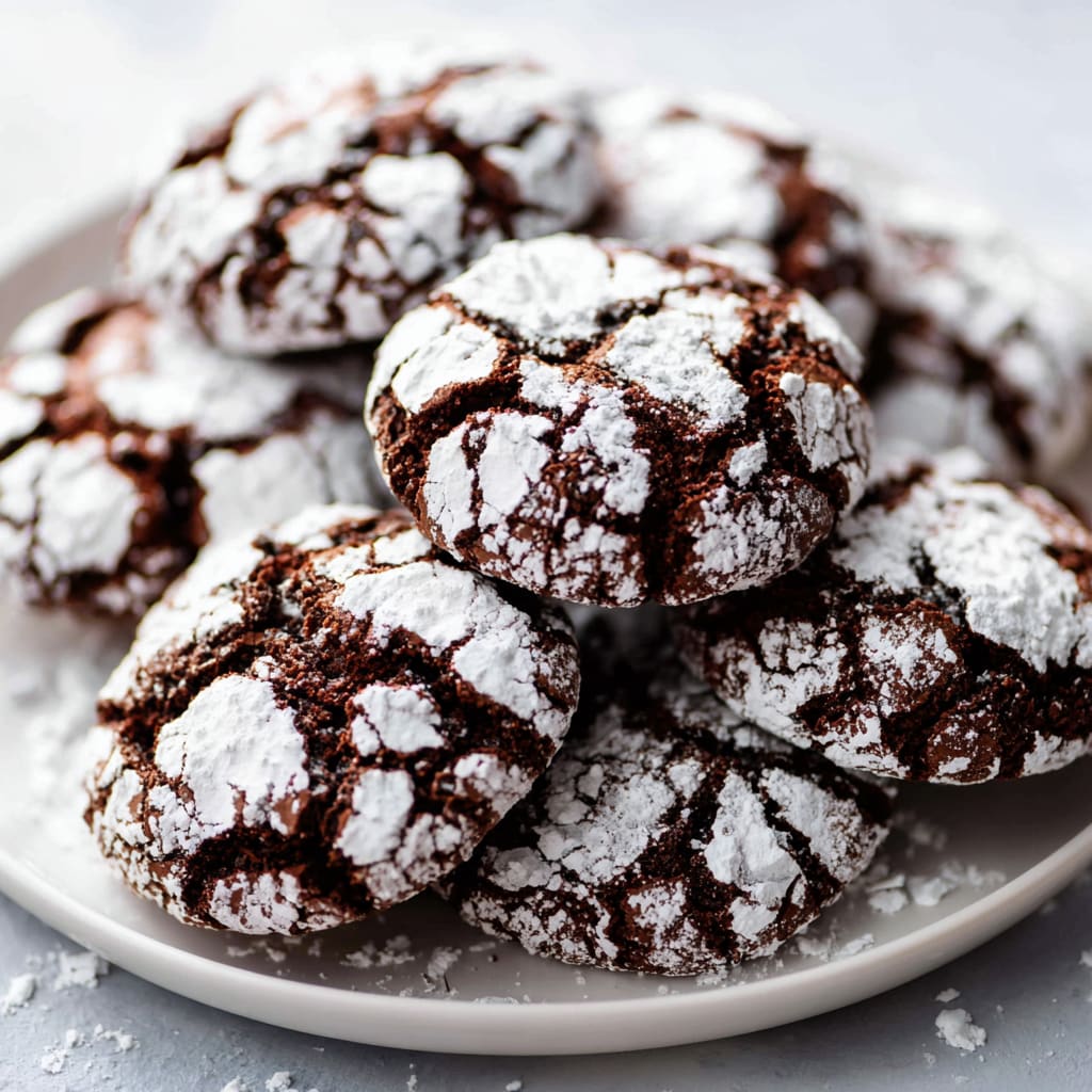 Chewy Chocolate Crinkle Cookies
