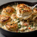 Chicken Pot Pie with Biscuits