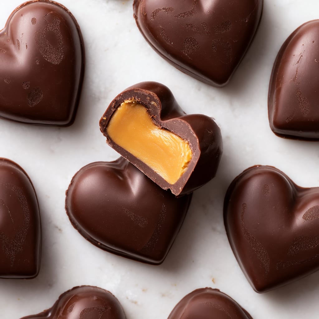 Chocolate Peanut Butter Valentines Heart