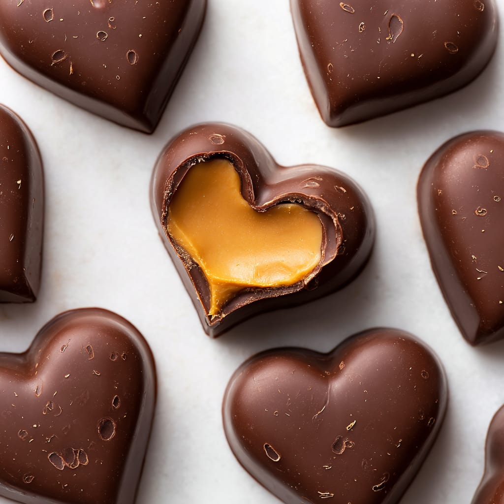 Chocolate Peanut Butter Valentines Heart
