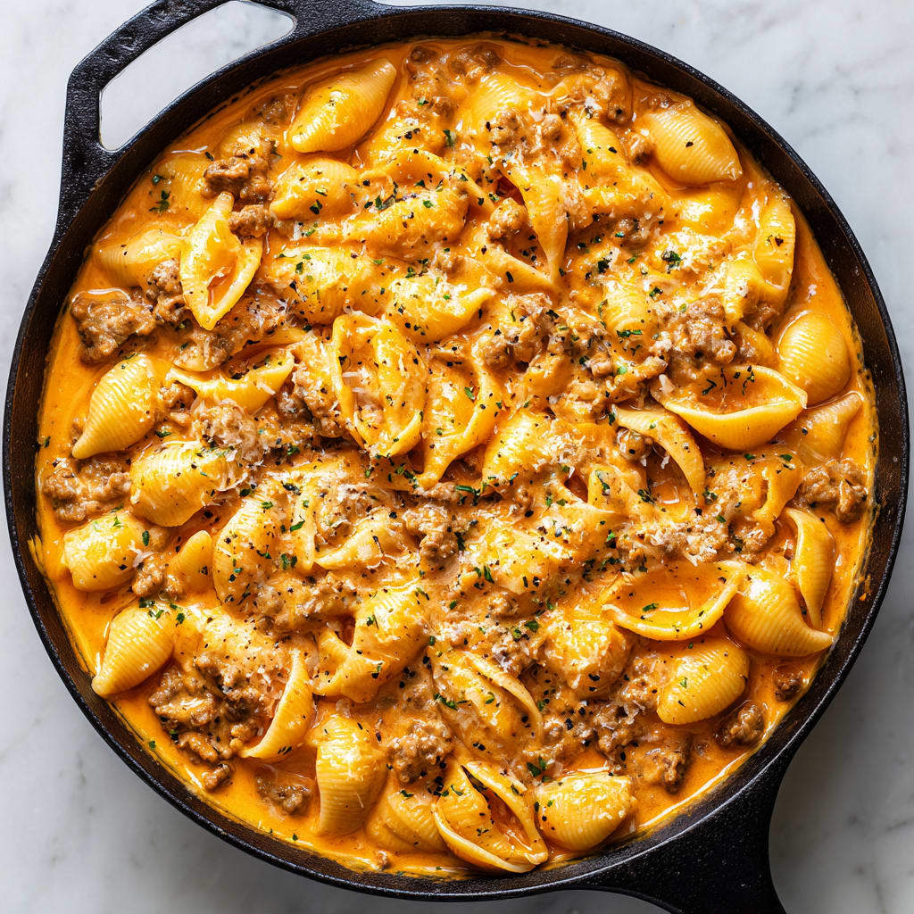 Creamy Beef and Shells