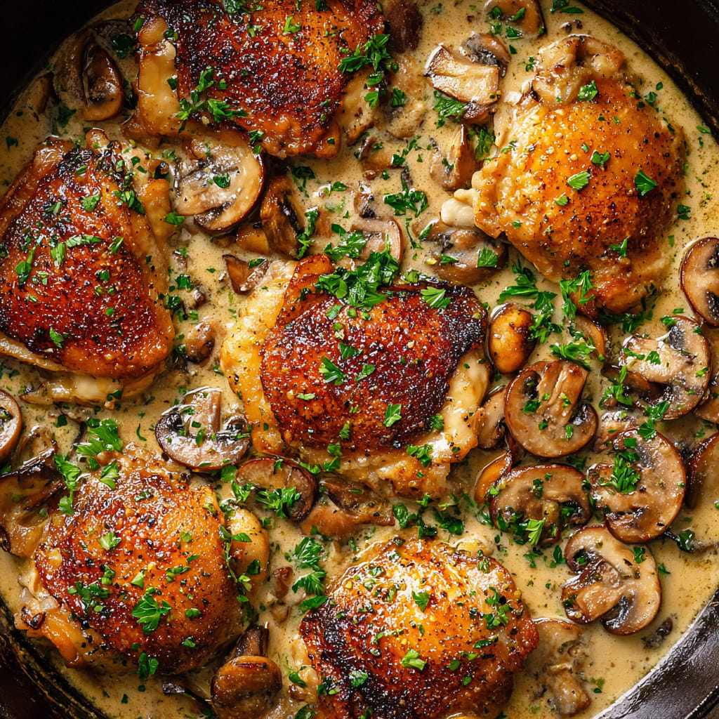 Creamy Crock Pot Chicken Marsala