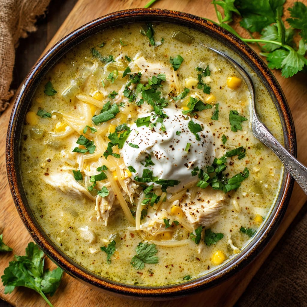 Creamy Green Enchiladas Chicken Soup