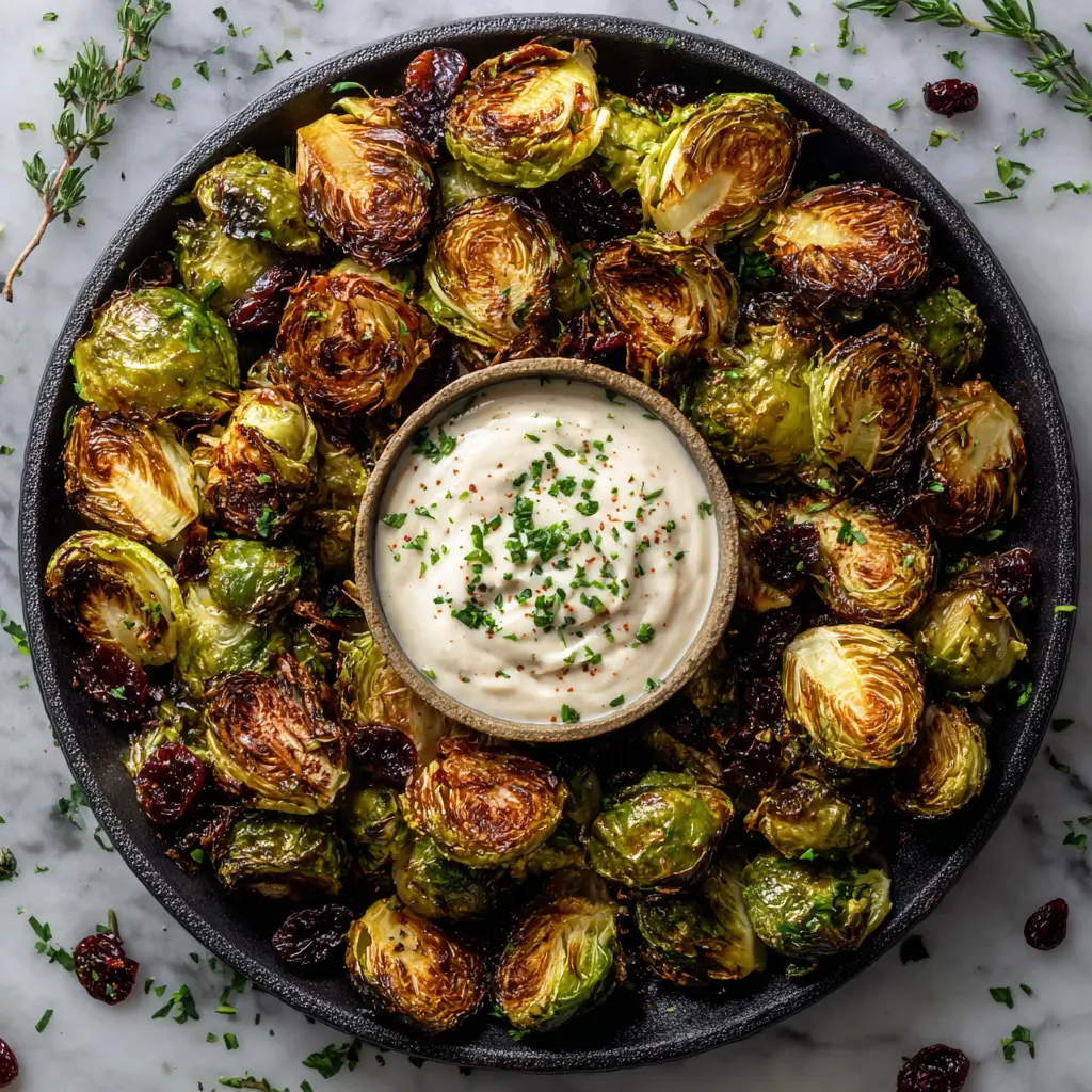 Crispy Brussel Sprouts With Dijon Aioli