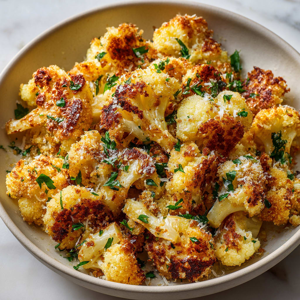 Garlic Butter Sautéed Cauliflower with Breadcrumbs
