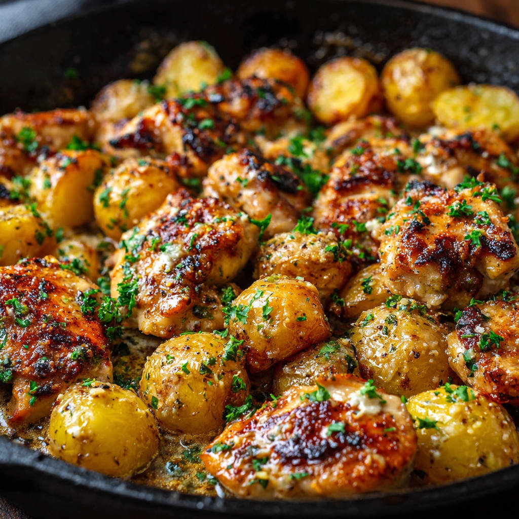 Garlic Parmesan Chicken and Potatoes