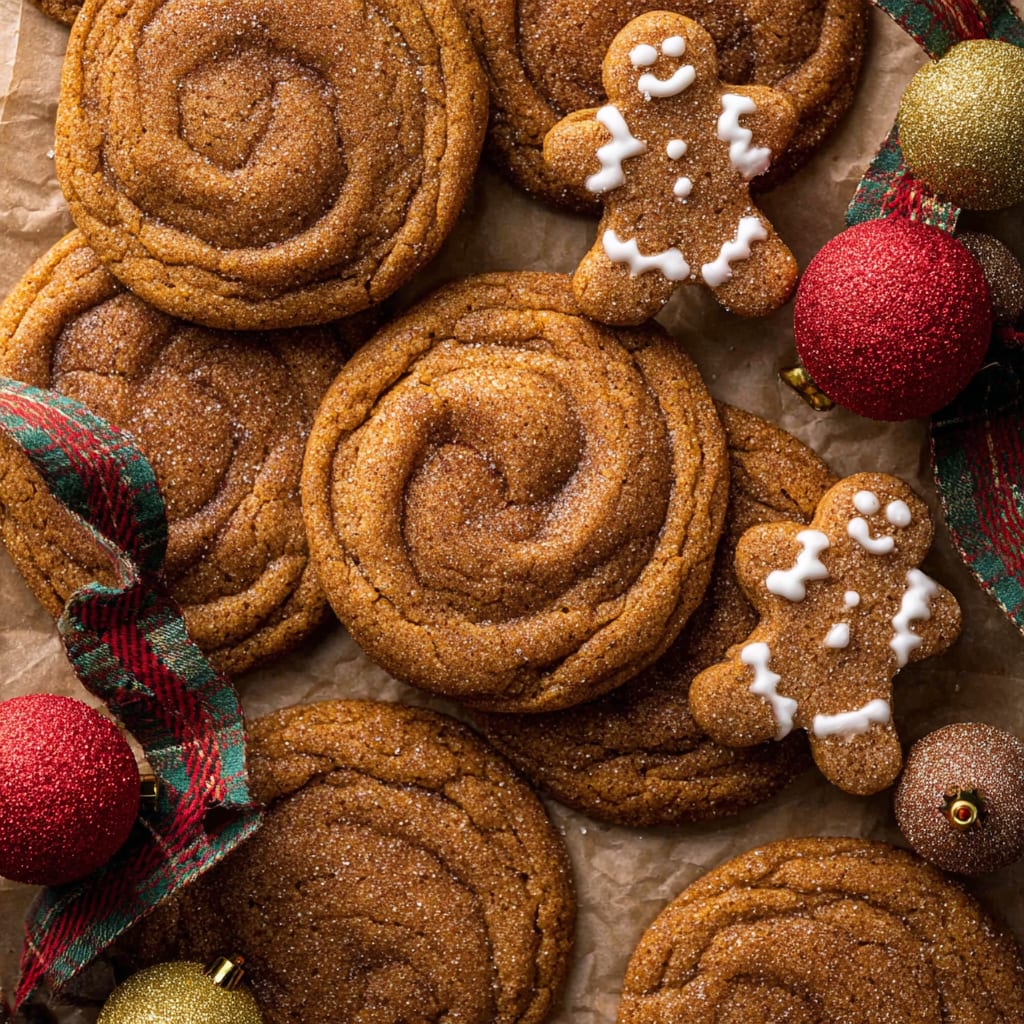 Gingerbread Cheesecake Cookies